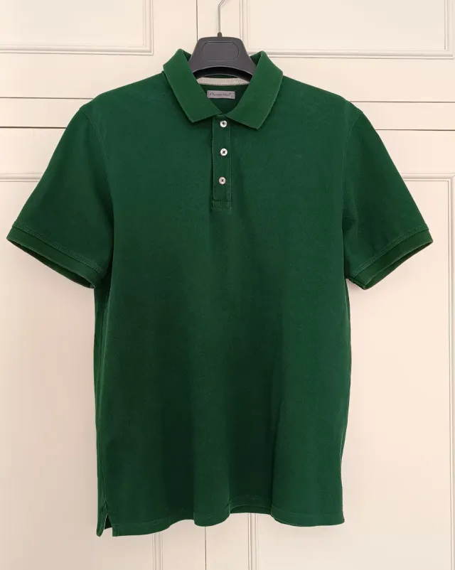 Polo verde manga corta