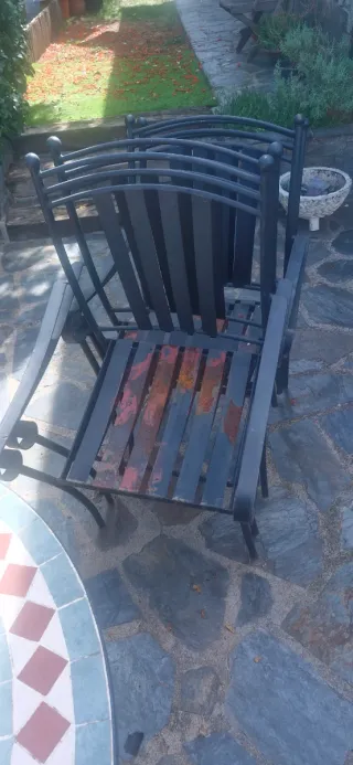 Set tavolo e sedie in ferro da esterno