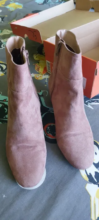 Botines mujer rosa H&M