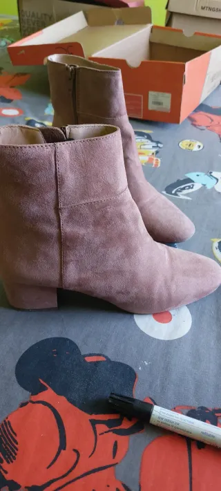 Botines mujer rosa H&M