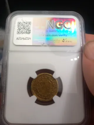 Moneda de Oro 1793P JF Colombia Escudo XF 40