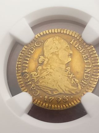 Moneda de Oro 1793P JF Colombia Escudo XF 40