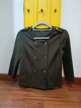 Chaqueta militar doble boton verde