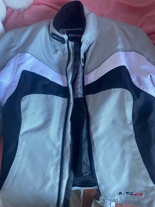 Chaqueta Moto LS2 Gris/Blanco/Negro