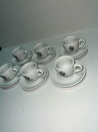 Set 6 Tazzine Caffè Partenope con Sottotazza