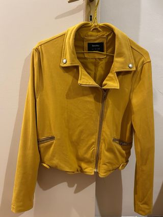 Chaqueta Biker Amarilla Antelina Bershka 