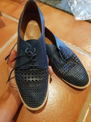 Zapatos vestir o baile Lotusse mujer azules