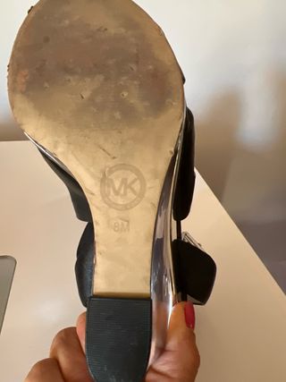 Sandalias Michael Kors Plataforma Negra y Plateada