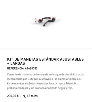 Manetas Triumph Ajustables