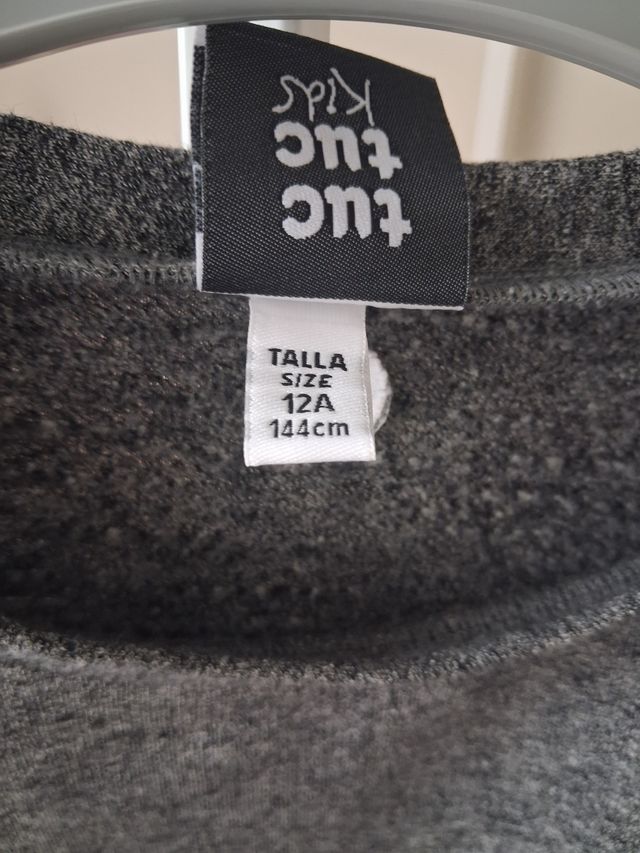 Jersey de niña TUCTUC color gris con bordado