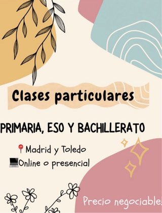 Clases particulares para primaria, ESO y bachiller