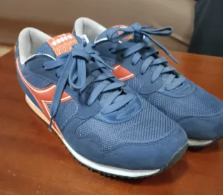 Diadora Scarpe Uomo Blu/Arancio Come Nuove