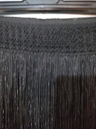 Falda larga flecos negra