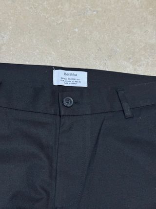 Pantalones Chinos Bershka Negros Hombre