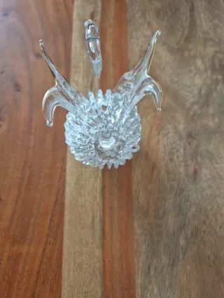 Figura Cisne Cristal con Detalles Oro