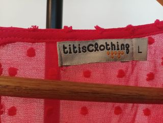 Vestido Rojo Fresa titisClothing Talla L