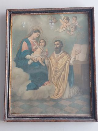 Cuadro de San Agustín con la virgen.