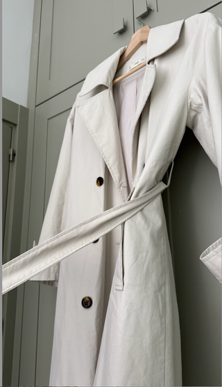 Gabardina Mango Blanco Talla M