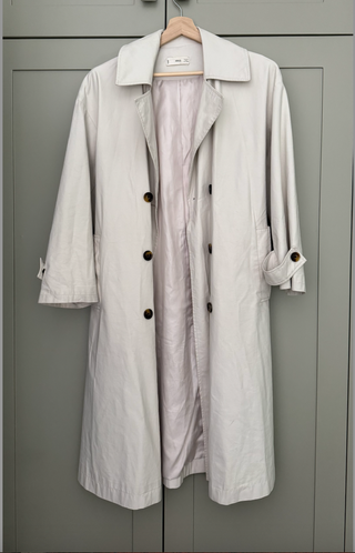 Gabardina Mango Blanco Talla M