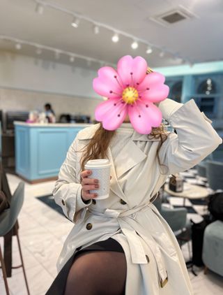 Gabardina Mango Blanco Talla M