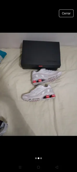 Nike x Supreme Zapatillas Blancas Rojas
