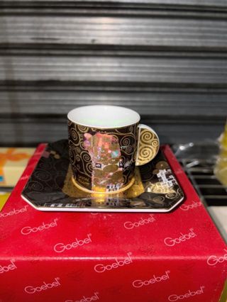 Tazzina caffè Goebel Klimt Porcellana Oro Nero