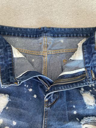 Bermuda Jeans Hombre Desgastados