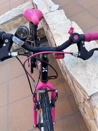 Bici infantil niña rosa y negra