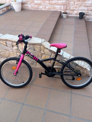 Bici infantil niña rosa y negra