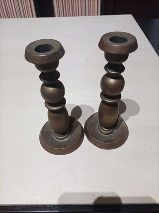 Candelabros de Bronce Vintage