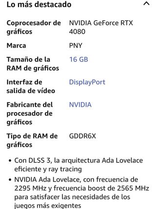 PNY RTX 4080 Super 16GB XLR8 Gaming RGB
