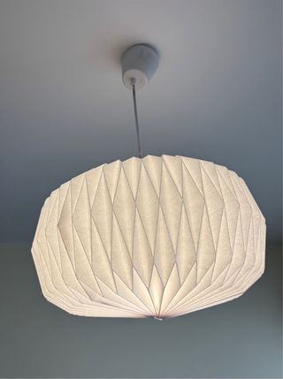 Lámpara de papel/cartón blanca 40 cm diámetro