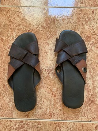 Sandalias de piel para caballero