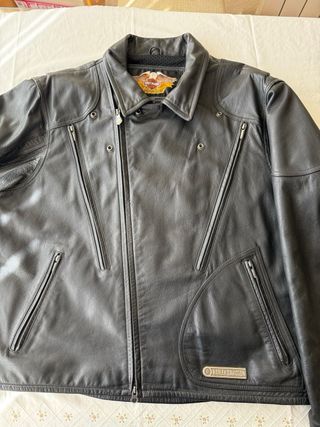 Chaqueta de Piel Original Harley-Davidson Negra