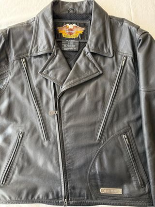 Chaqueta de Piel Original Harley-Davidson Negra