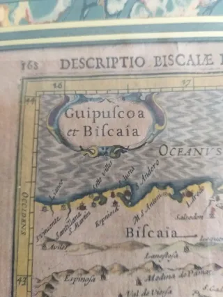 Mapa Bizkaia y Gipuzkoa Siglo XVI