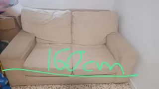 Sofá de 2 plazas beige