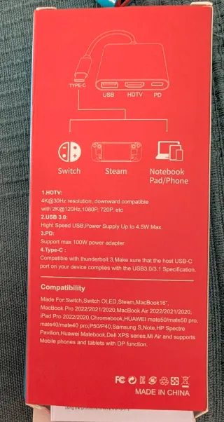 Adaptador Dock Switch HDMI USB-C