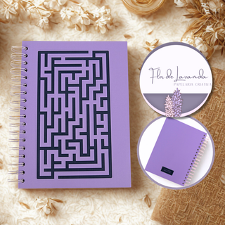 Caderno Colegial 17,5 x 24 cm Labirinto