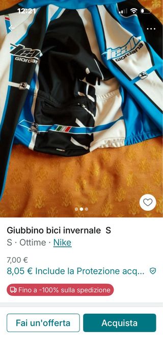 Giubbino bici invernale Nike Taglia S