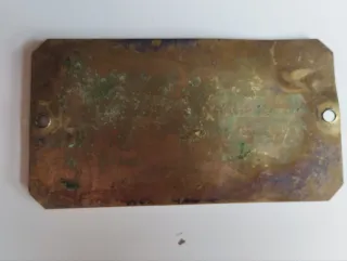 Antigua Placa metálica Garbe Lahmeyer & Co.-A.G.