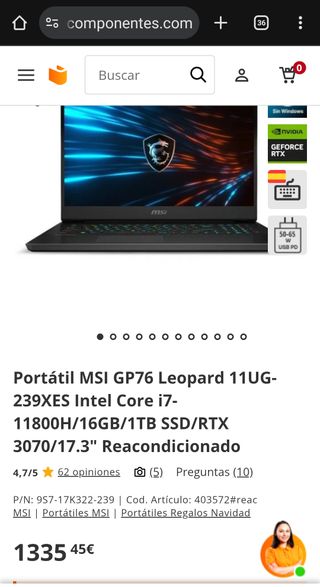 MSI gaming GP76 11UG i7 | 64GBRAM | 5TB SSD| 17,3"