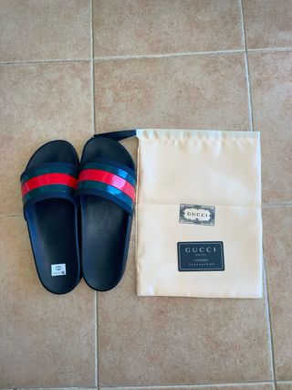 Chanclas Gucci Negras Talla 42,5