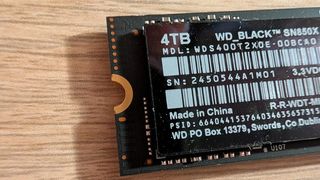 SSD NVMe WD_BLACK SN850X 4TB