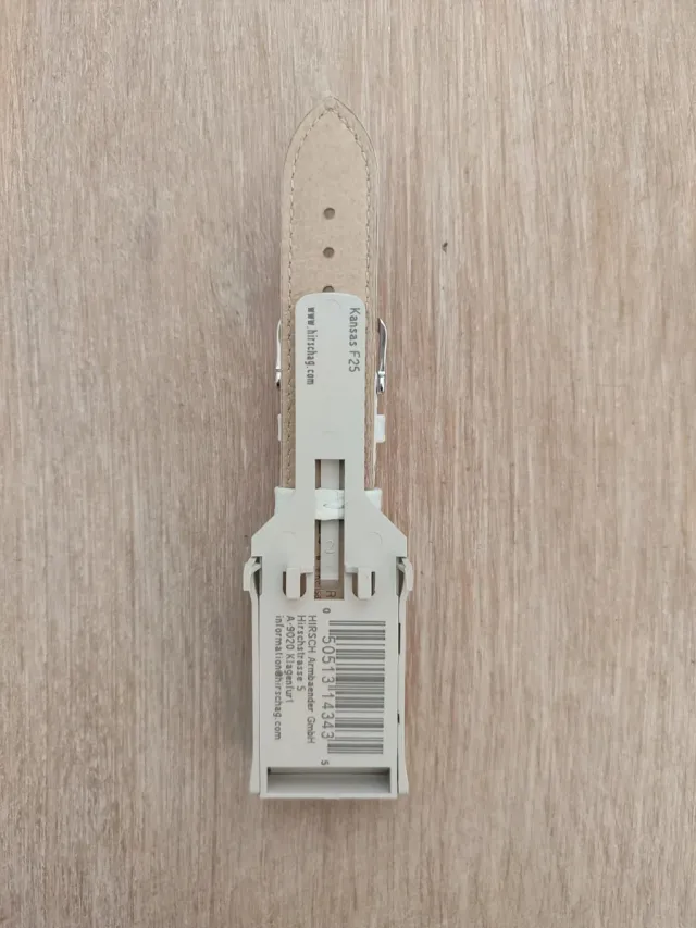 Correa de reloj Hirsch Kansas blanca 20mm