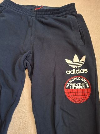 Pantalón Adidas Azul con Logo