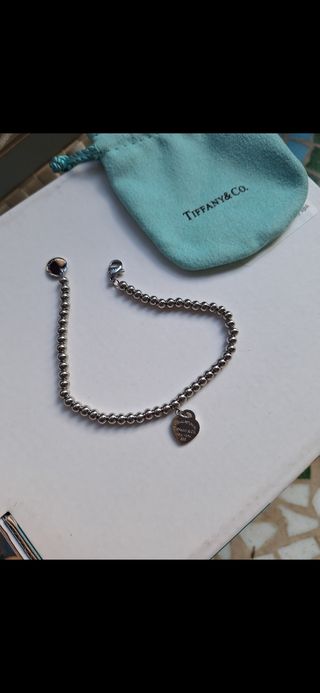 Tiffany & Co. Bracciale Perline Cuore Rosso Argent
