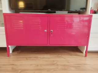 Mueble TV archivador oficina Ikea rojo