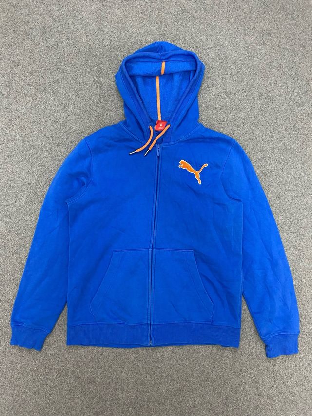 Felpa con zip Puma blu