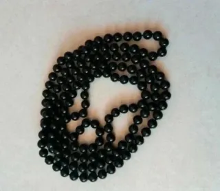 Collana perle nere 130cm